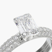 Pave Dome TRing & Emerald Classic 1.0ct