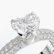 Pave Dome TRing & Heart Fantasy 1.0ct