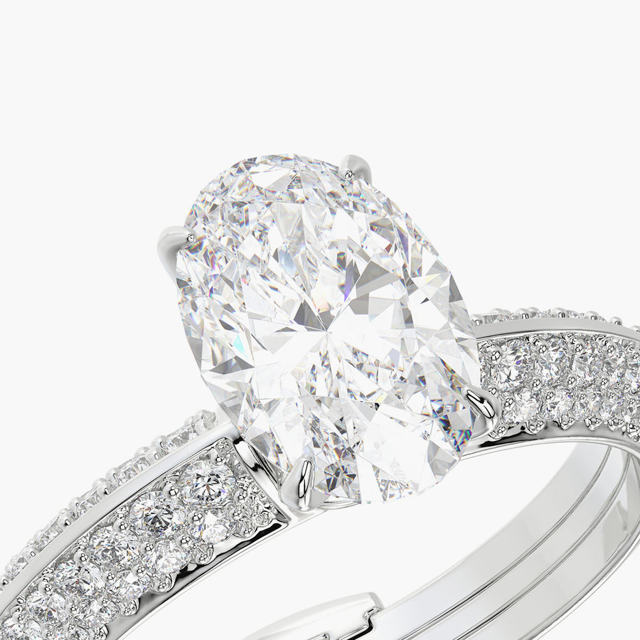 Pave TRing & Oval Classic 1.0ct