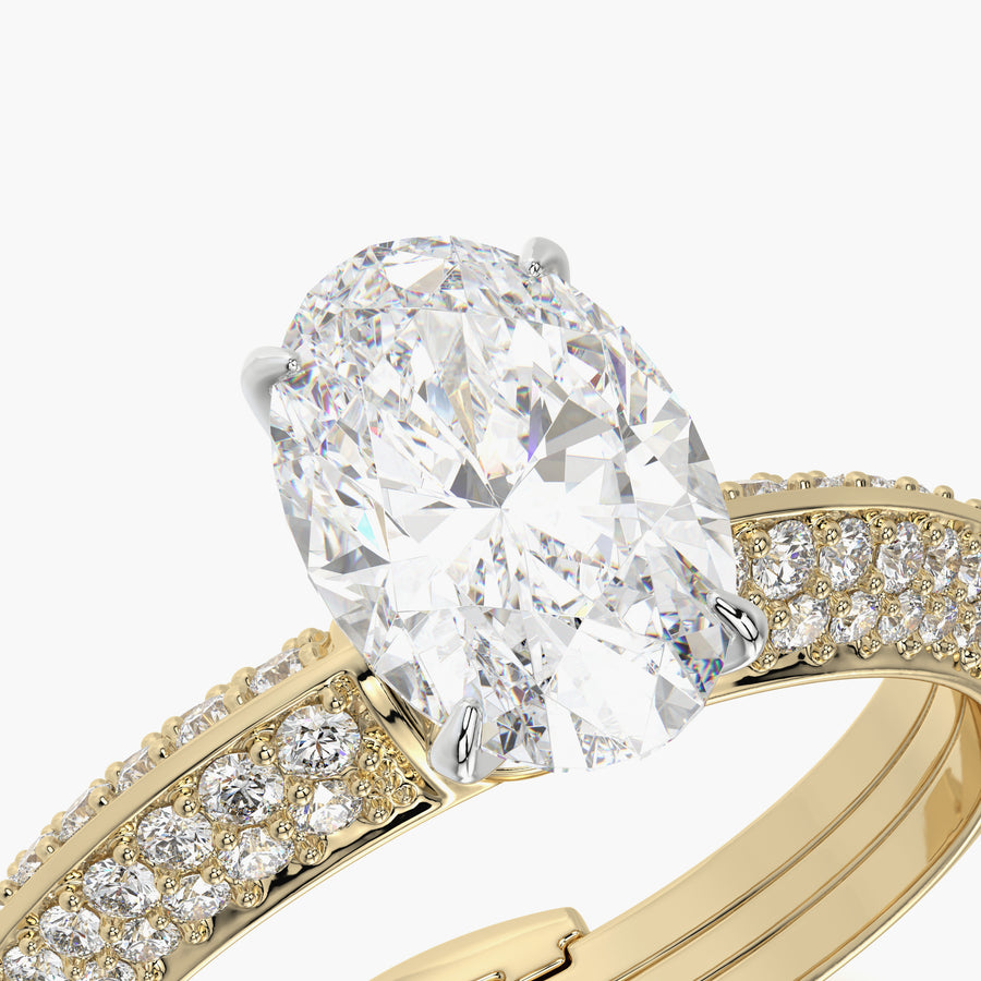 Pave TRing & Oval Classic 1.0ct
