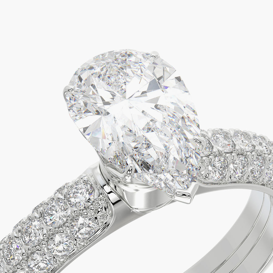 Pave Dome TRing & Pear Fantasy 1.0ct