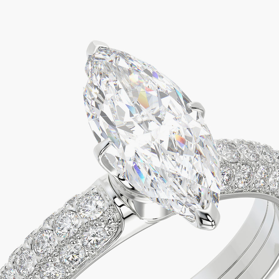 Pave Dome TRing & Marquise Fantasy 1.0ct