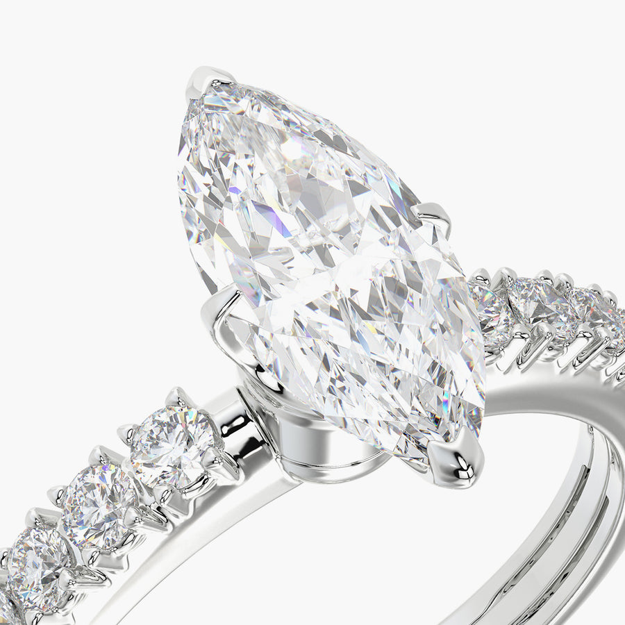 Side Stone TRing & Marquise Fantasy 1.0ct