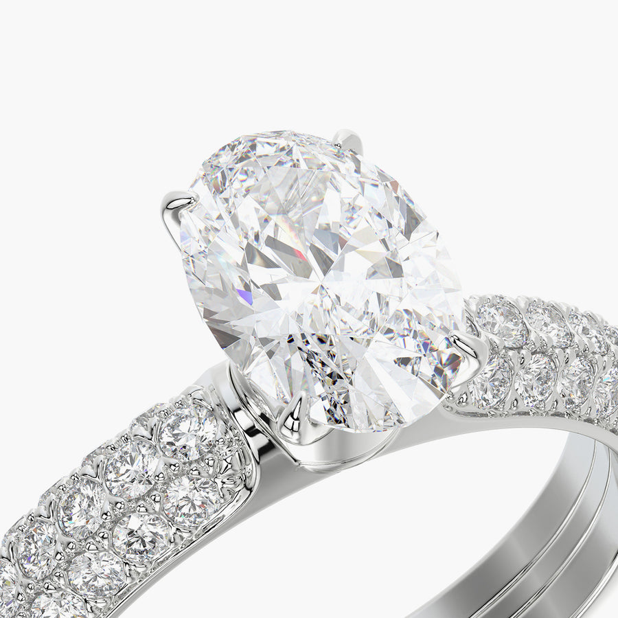 Pave Dome TRing & Oval Classic 1.0ct