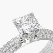 Pave Dome TRing & Princess Fantasy 1.0ct