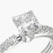 Side Stone TRing & Princess Fantasy 1.0ct