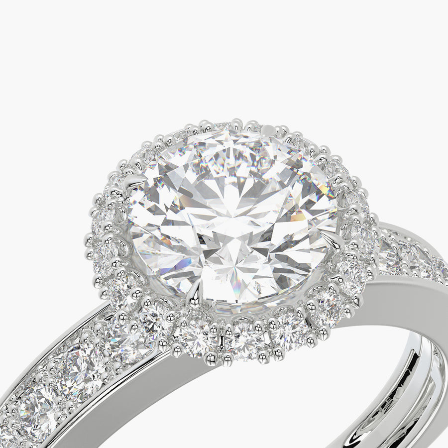 Channel Set TRing & Round Halo 1.0ct