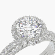 Pave Dome TRing & Round Halo 1.0ct