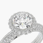 Pave TRing & Round Halo 1.0ct