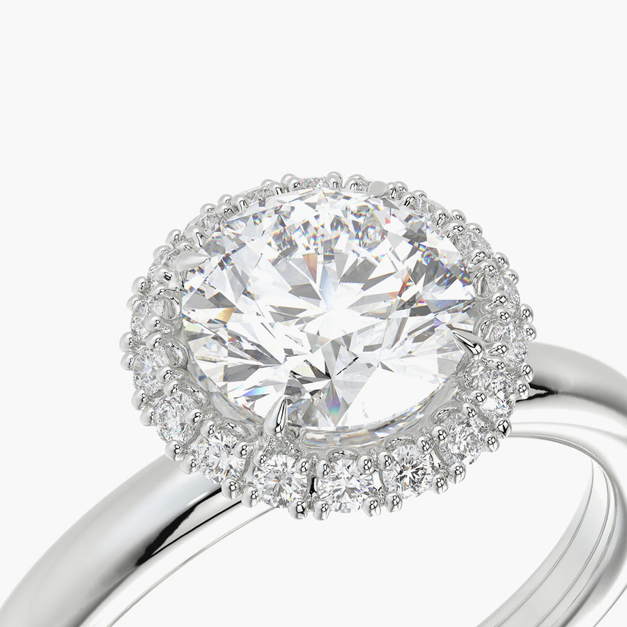 Rounded TRing & Round Halo 1.0ct