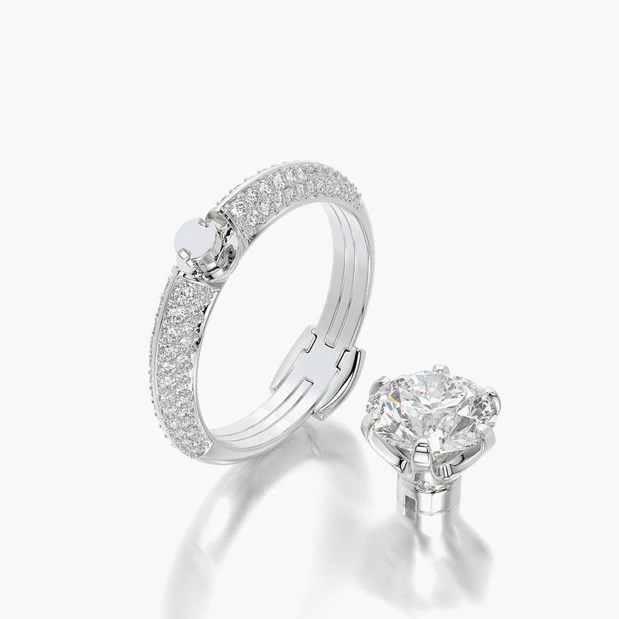 Pave TRing & Classic Six 2.0ct