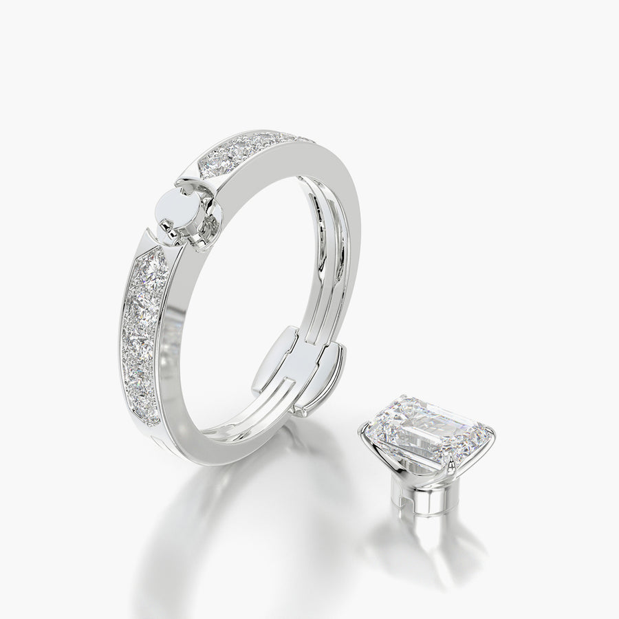 Channel Set TRing & Emerald Classic 1.0ct