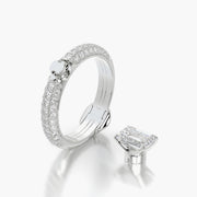 Pave Dome TRing & Emerald Classic 1.0ct