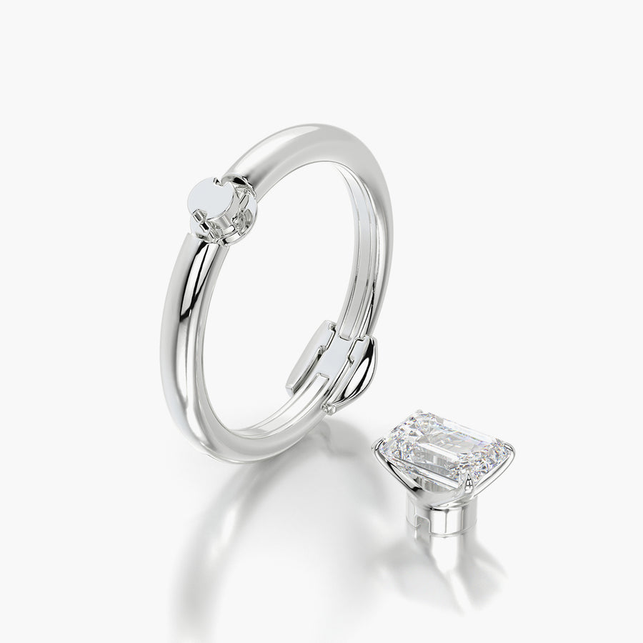 Rounded TRing & Emerald Classic 1.0ct