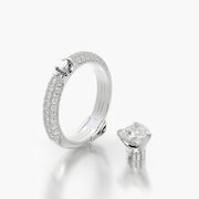 Pave Dome TRing & Heart Fantasy 1.0ct