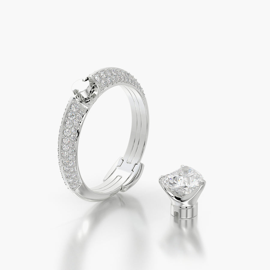 Pave TRing & Heart Fantasy 1.0ct