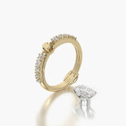 Side Stone TRing & Oval Classic 1.0ct