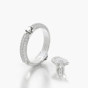Pave Dome TRing & Pear Fantasy 1.0ct
