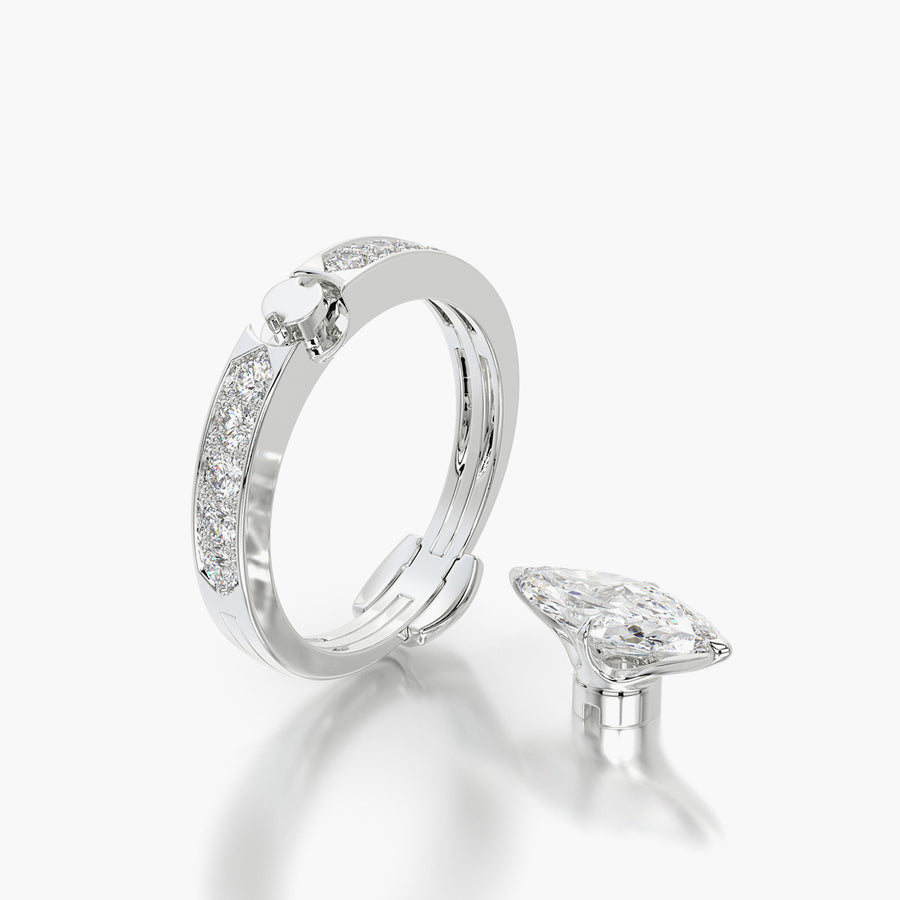 Channel Set TRing & Marquise Fantasy 1.0ct