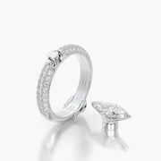 Pave Dome TRing & Marquise Fantasy 1.0ct