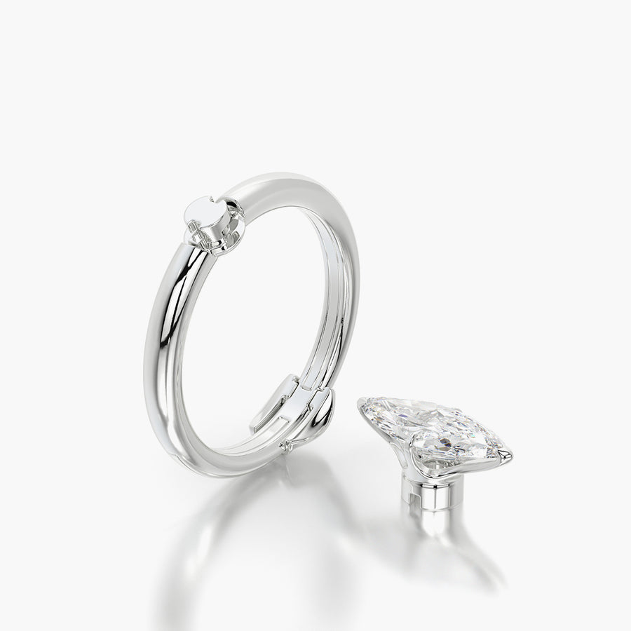 Rounded TRing & Marquise Fantasy 1.0ct