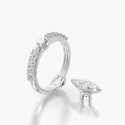 Side Stone TRing & Marquise Fantasy 1.0ct