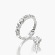 Side Stone TRing & Princess Fantasy 1.0ct