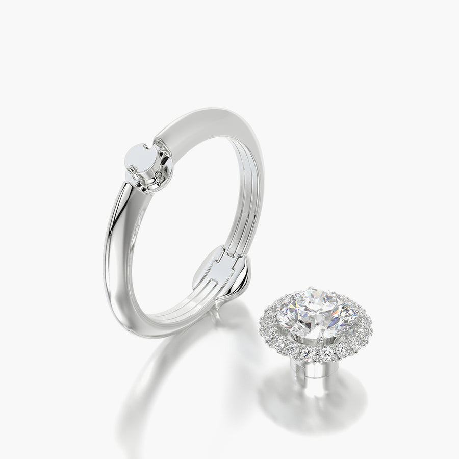 Classic TRing & Round Halo 1.0ct
