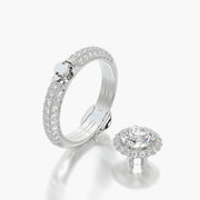 Pave Dome TRing & Round Halo 1.0ct
