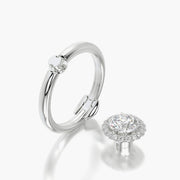Rounded TRing & Round Halo 1.0ct