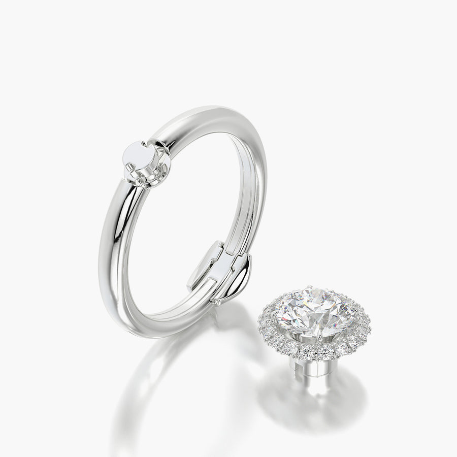 Rounded TRing & Round Halo 1.0ct