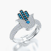 Pave Dome TRing & Charm Hand