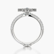 Pave Dome TRing & Charm Hand