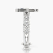 Pave Dome TRing & Charm Hand