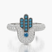 Pave Dome TRing & Charm Hand