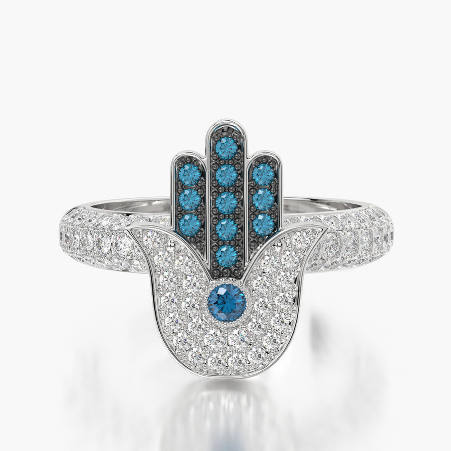 Pave Dome TRing & Charm Hand