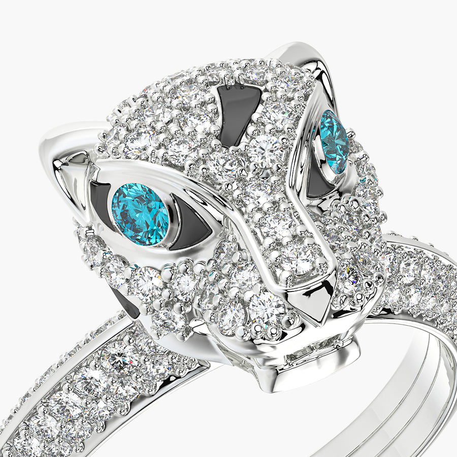 Pave TRing & Charm Panther