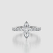 Side Stone TRing & Marquise Fantasy 1.0ct