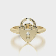 Classic TRing & Charm The heart lock