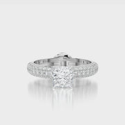 Pave Dome TRing & Princess Fantasy 1.0ct