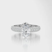 Pave Dome TRing & Oval Classic 1.0ct