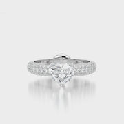 Pave Dome TRing & Heart Fantasy 1.0ct