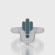 Pave Dome TRing & Charm Hand