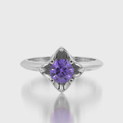 Classic TRing & Charm Tanzanite flower