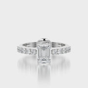 Side Stone TRing & Emerald Classic 1.0ct