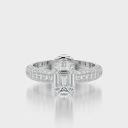 Pave Dome TRing & Emerald Classic 1.0ct