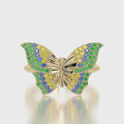 Classic TRing & Charm Golden Butterfly