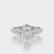 Pave TRing & Emerald Classic 1.0ct