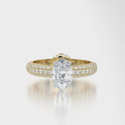 Pave Dome TRing & Oval Classic 1.0ct
