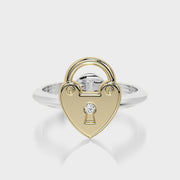 Classic TRing & Charm The heart lock